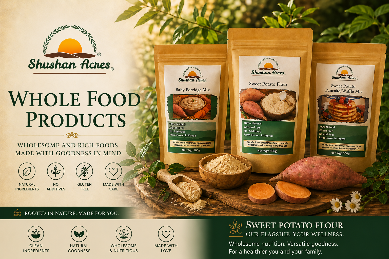 Shushan Acres whole Food products